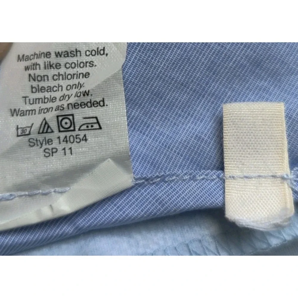 J. Crew Men's Flat Front‎ Chino Cotton Shorts Baby Blue Size 34 Style 14054